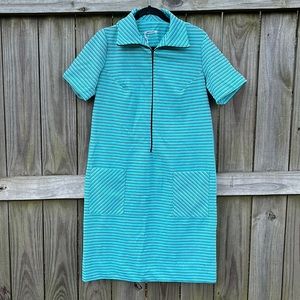 Vintage 60’s Polyester Blue Dress